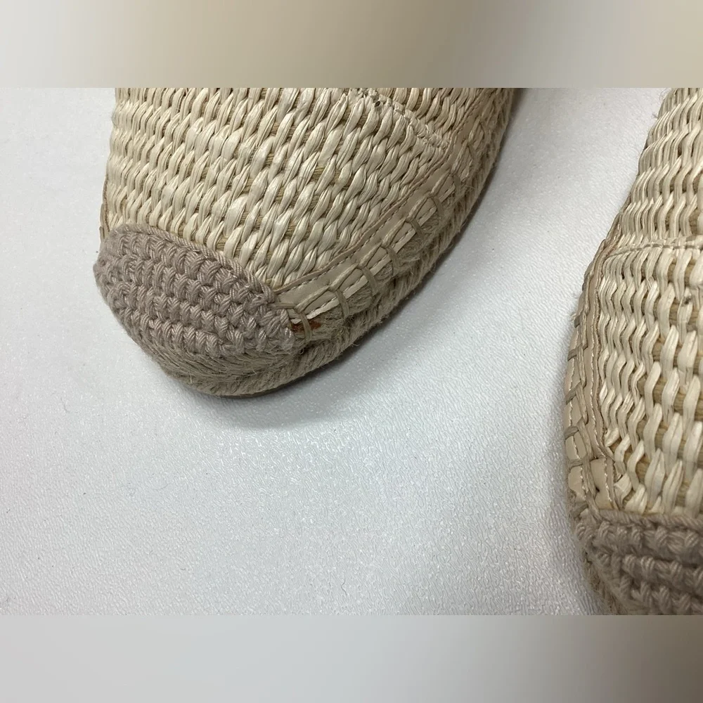 Sam Edelman Karla Espadrille Slip On Linen Raffia Size 9